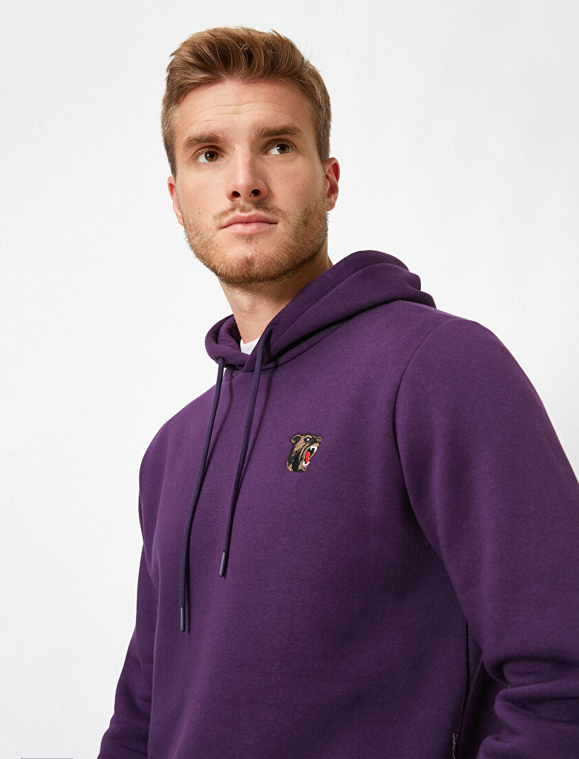 Kapüşonlu Uzun Kollu Sweatshirt