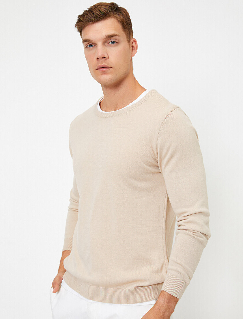 Uzun Kollu Bisiklet Yaka Kazak