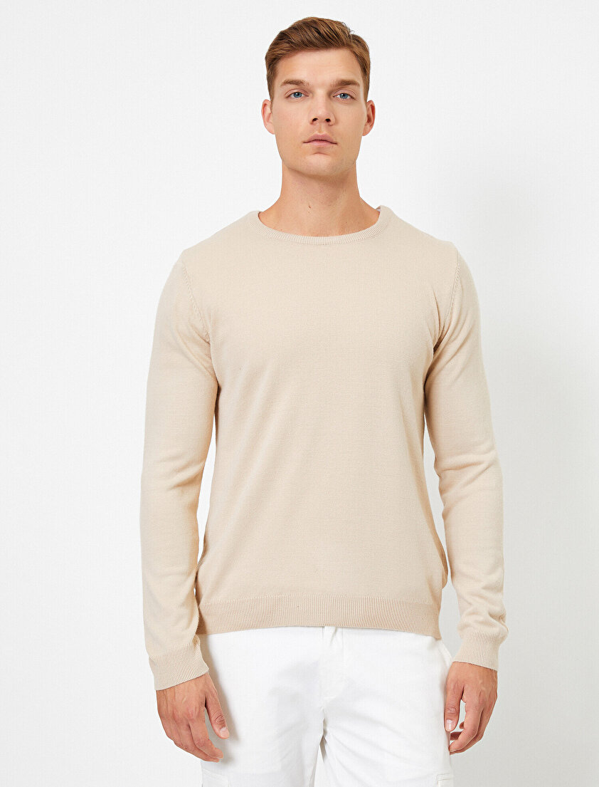 Uzun Kollu Bisiklet Yaka Kazak