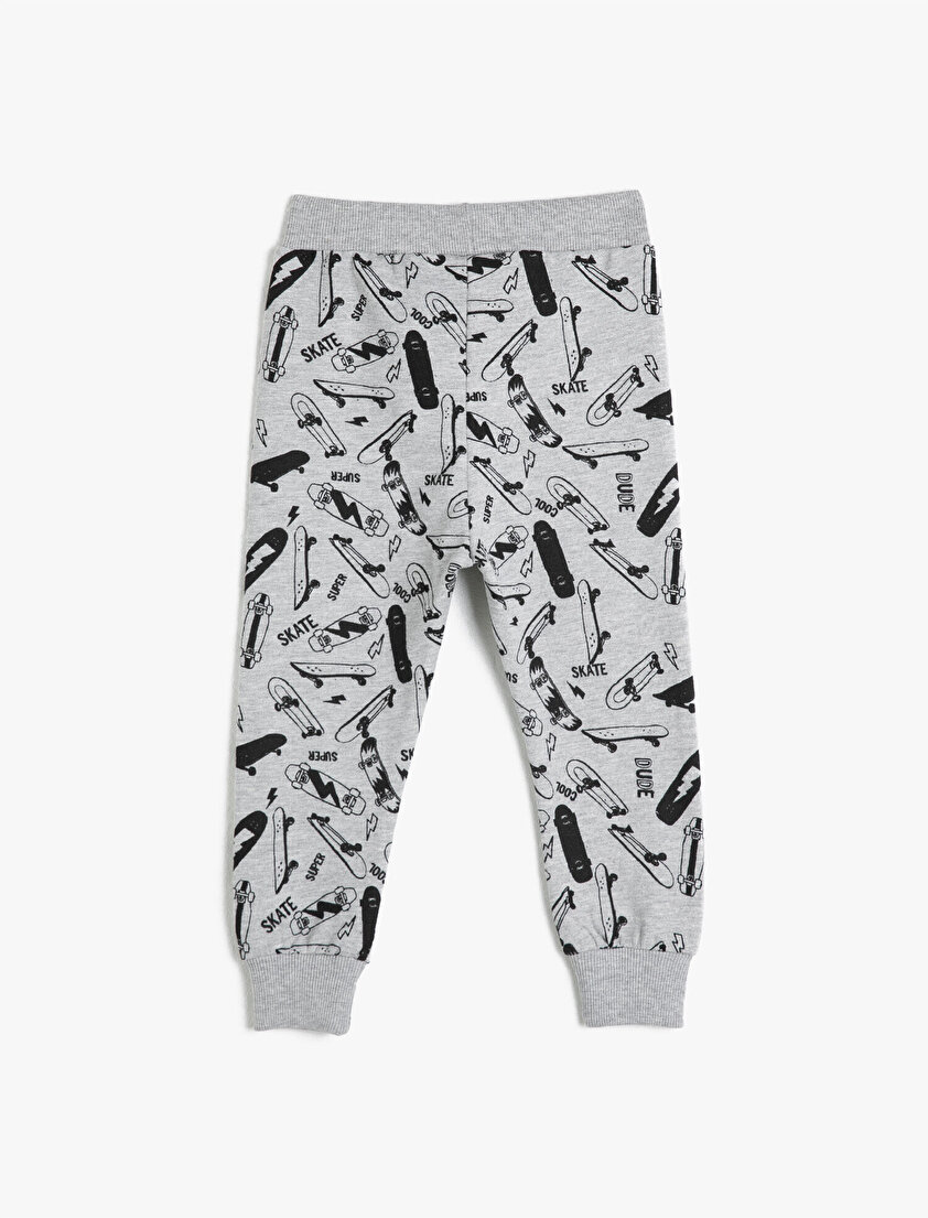 Normal Bel Desenli Eşofman Altı