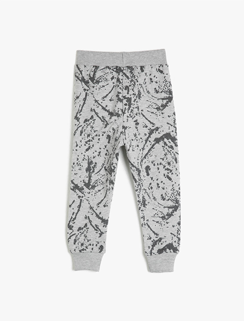 Normal Bel Desenli Eşofman Altı