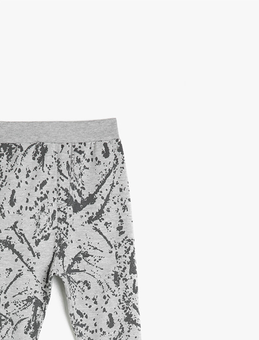 Normal Bel Desenli Eşofman Altı