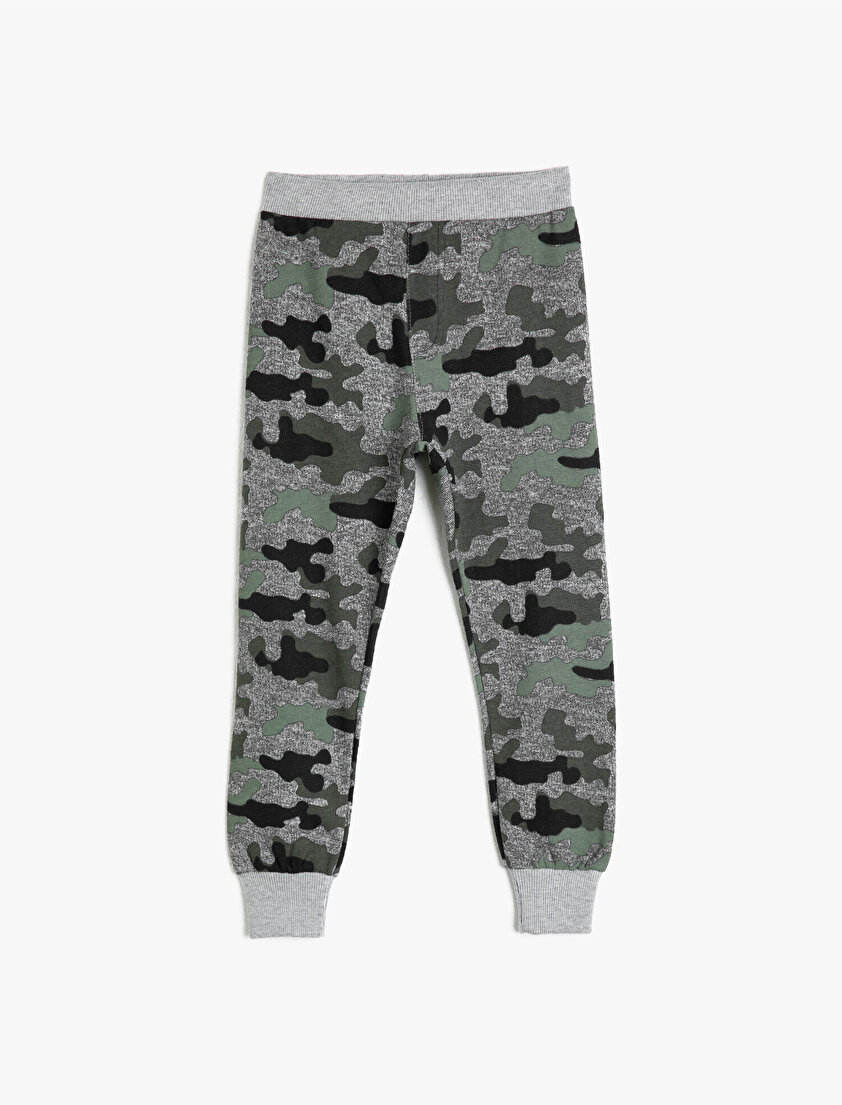 Normal Bel Kamuflaj Desenli Eşofman Altı