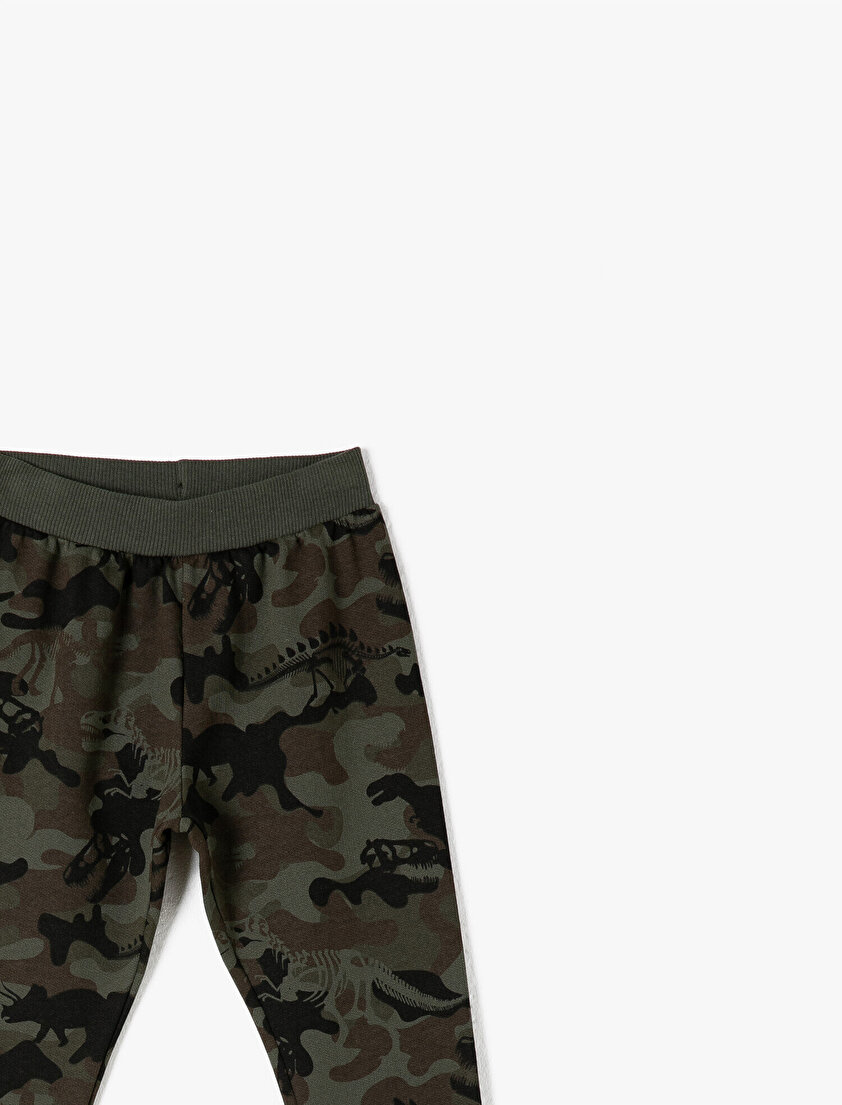 Pamuklu Kamuflaj Baskılı Eşofman Altı