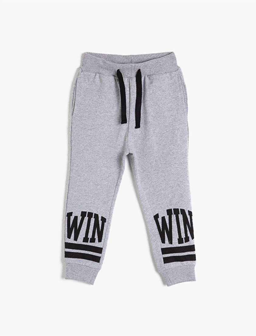 Slogan Detaylı Eşofman Altı