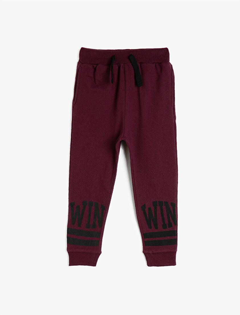 Slogan Detaylı Eşofman Altı