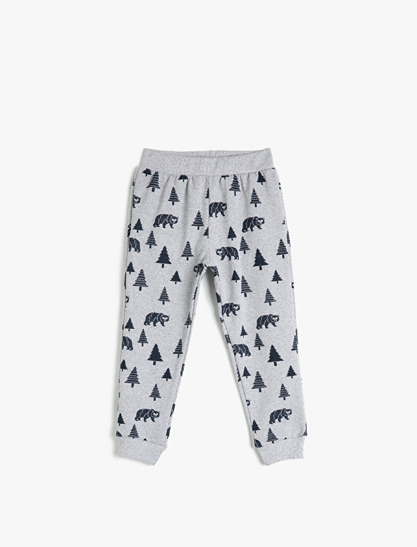 Normal Bel Desenli Eşofman Altı