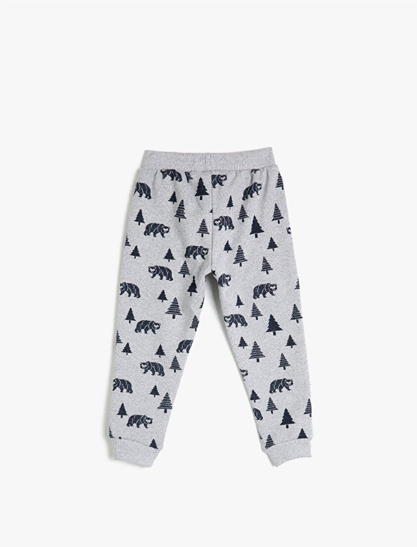 Normal Bel Desenli Eşofman Altı