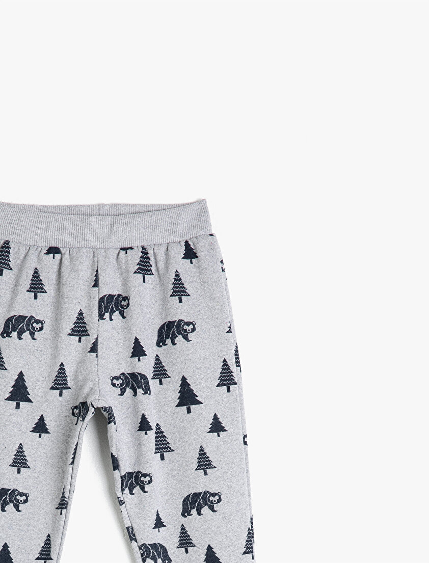 Normal Bel Desenli Eşofman Altı