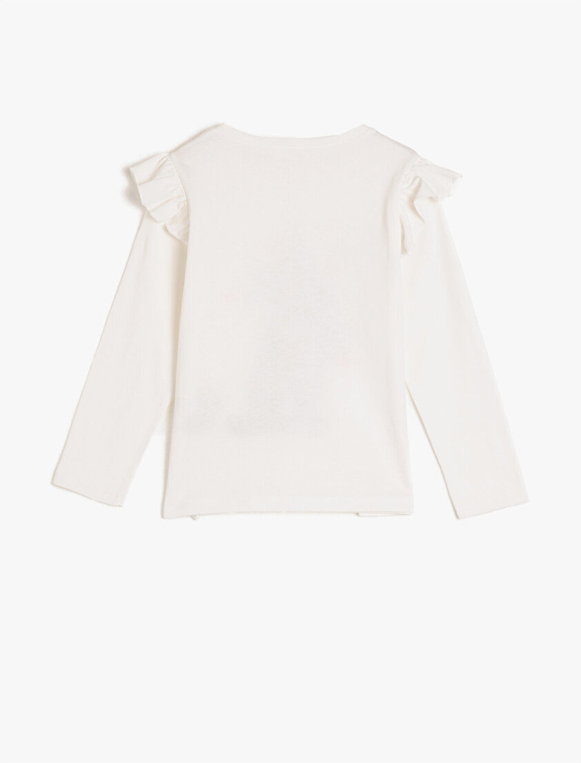 Pamuklu Uzun Kollu Baskılı Tişört