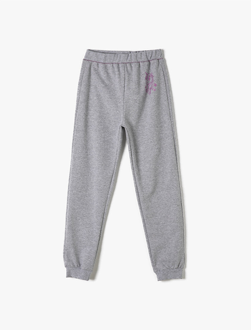 Baskılı Normal Bel Eşofman Altı