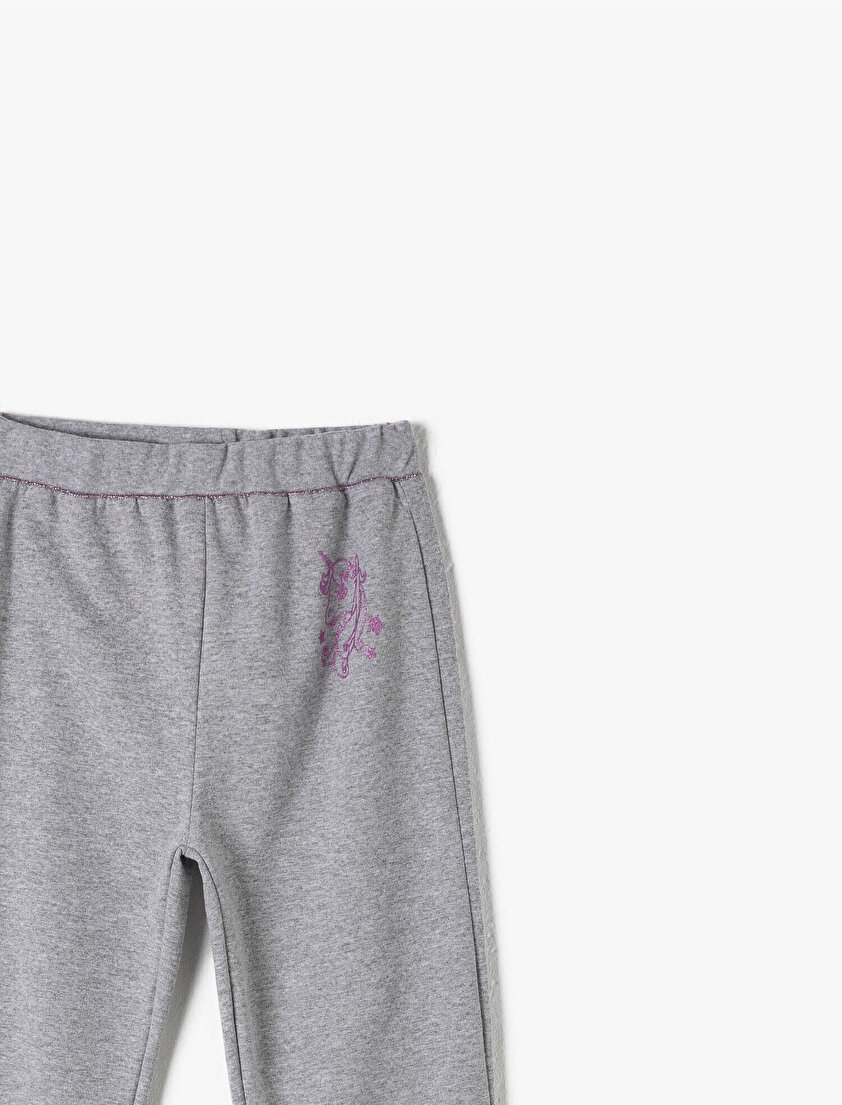 Baskılı Normal Bel Eşofman Altı