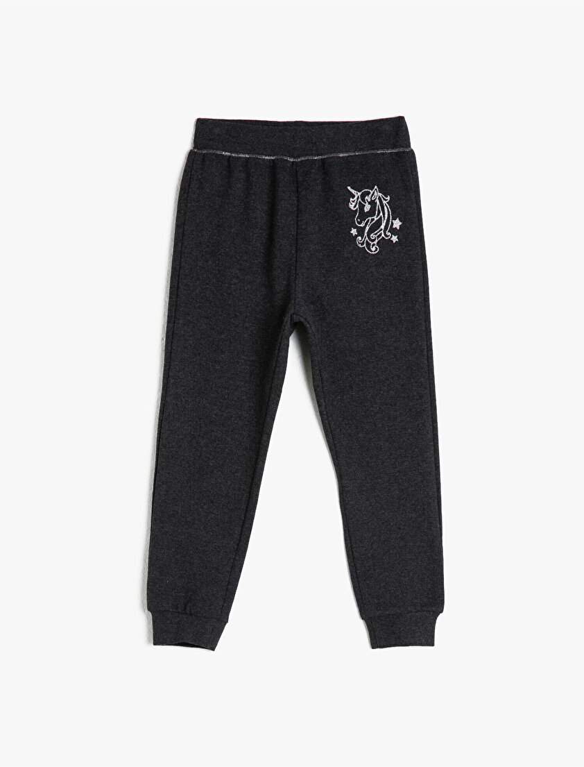 Baskılı Normal Bel Eşofman Altı