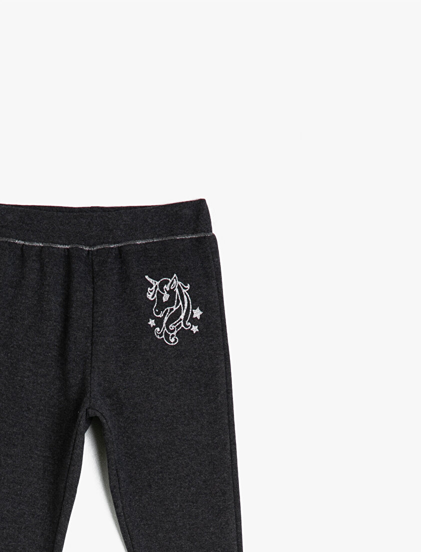 Baskılı Normal Bel Eşofman Altı