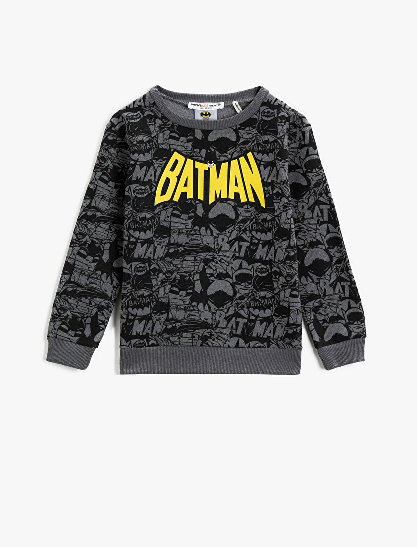 Batman Sweatshirt Lisanslı Baskılı