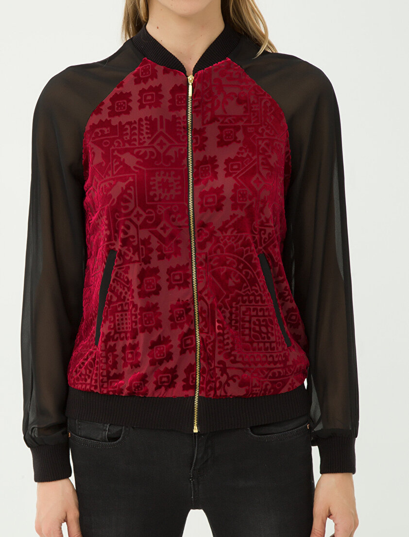 Desenli Bomber Ceket