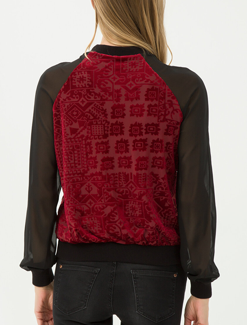 Desenli Bomber Ceket