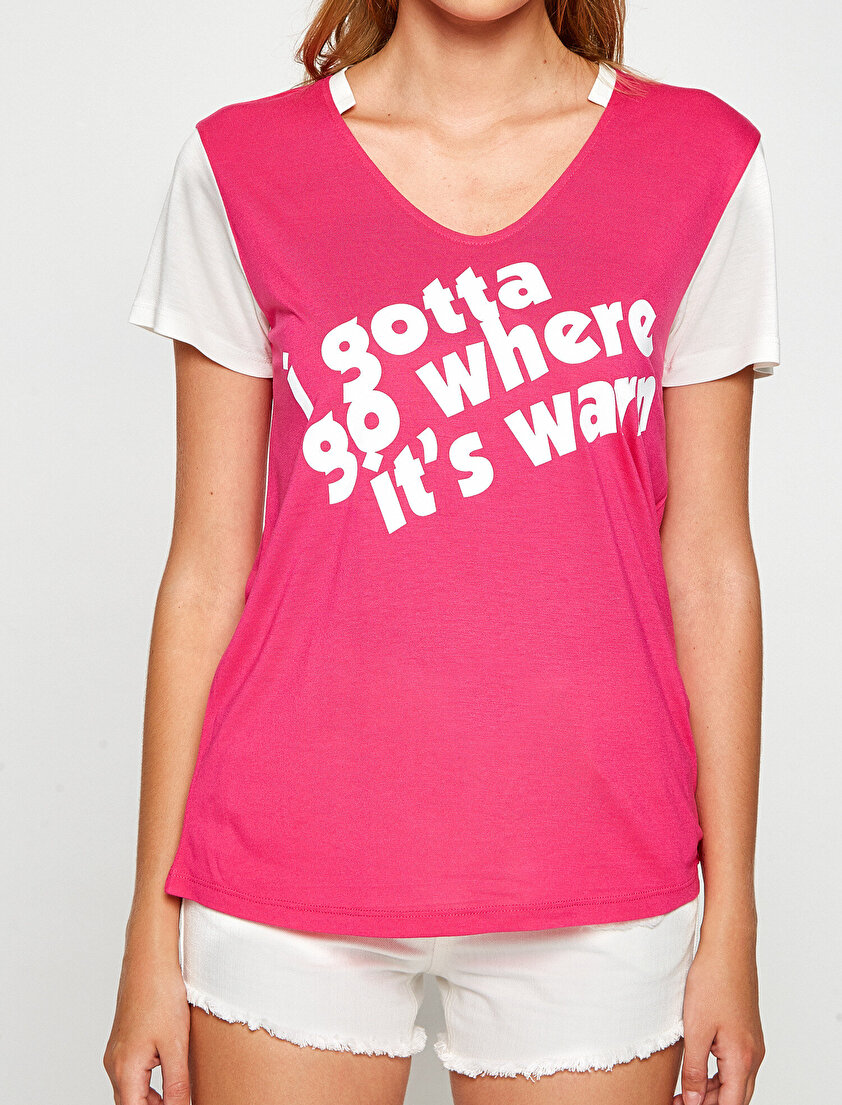 Yazılı Baskılı T-Shirt