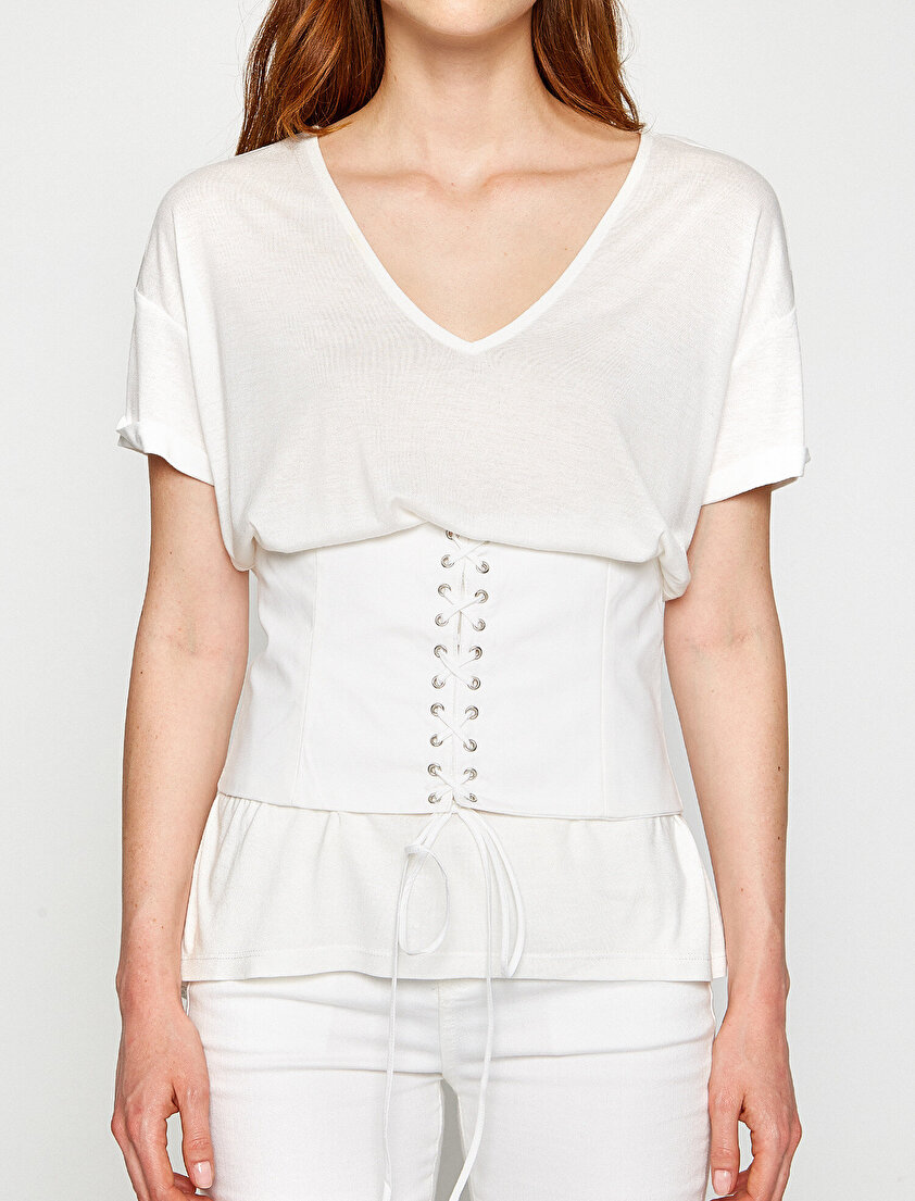 Kuş Gözü Detaylı Korse