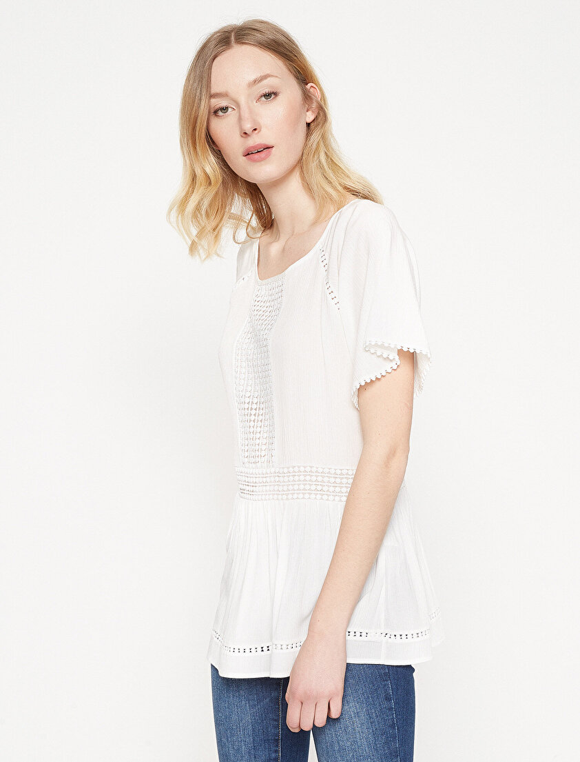 Dantel Detaylı Bluz