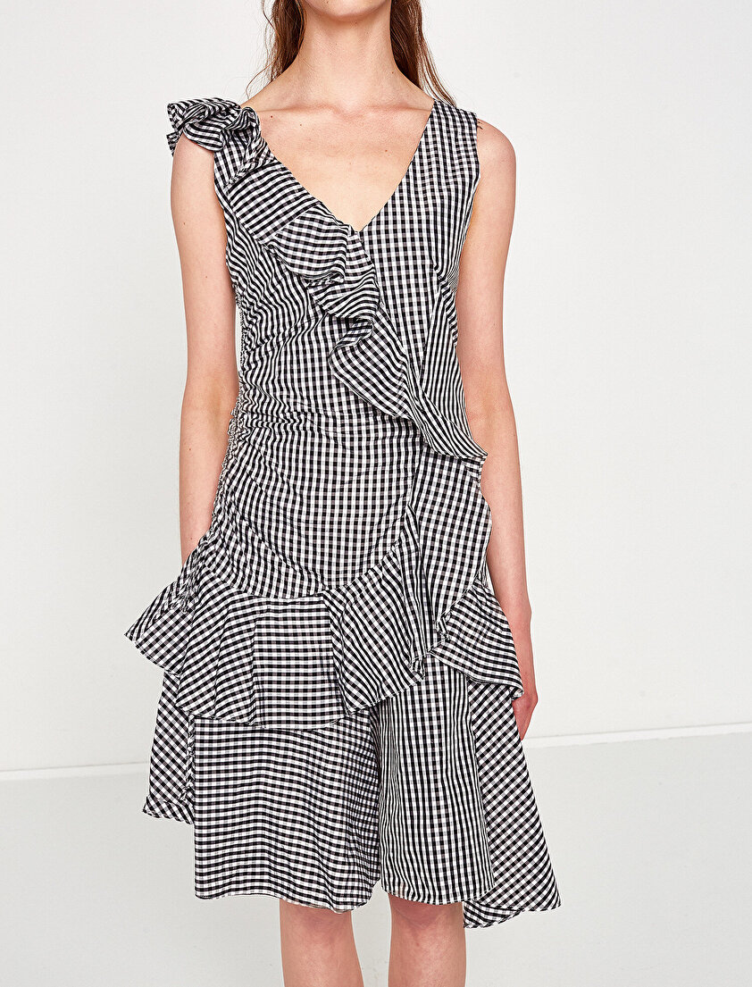 Fırfır Detaylı Elbise