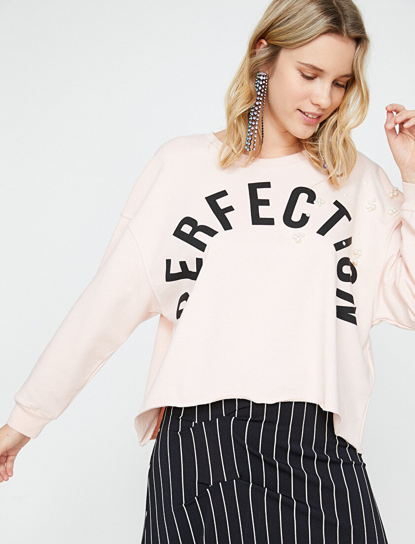 Yazılı Baskılı Sweatshirt