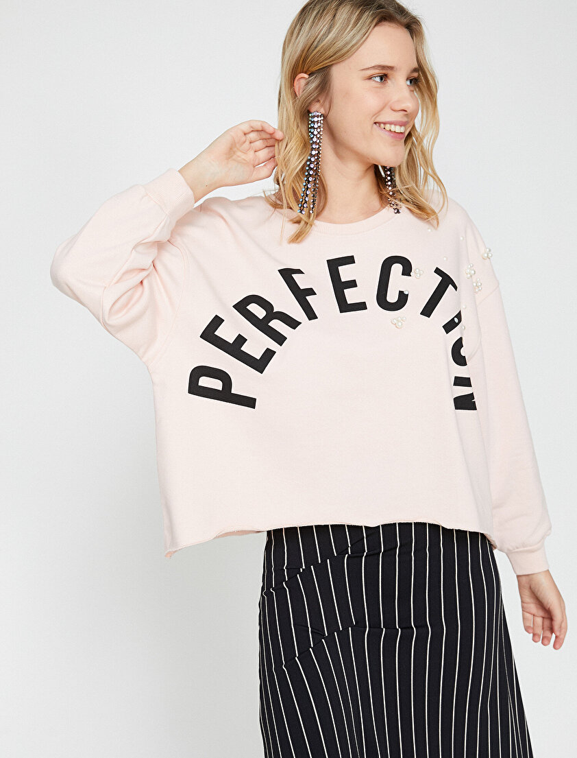 Yazılı Baskılı Sweatshirt