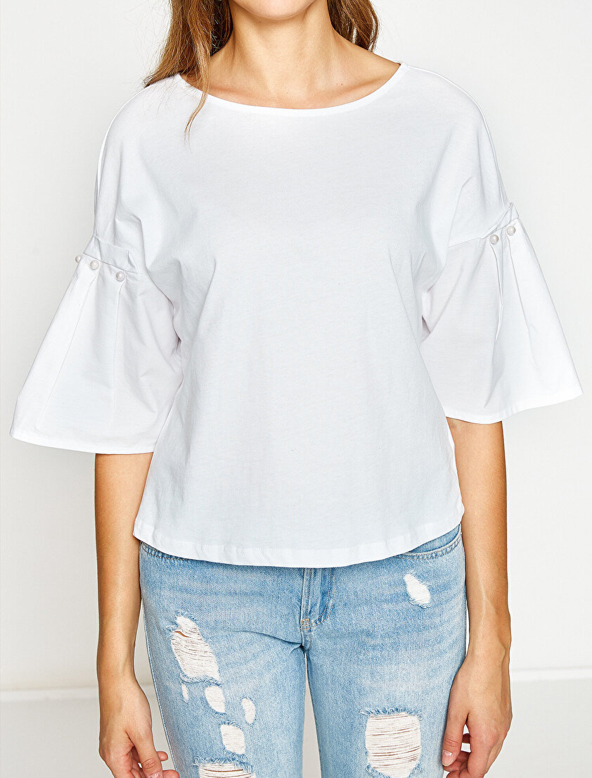 İnci Detaylı T-Shirt