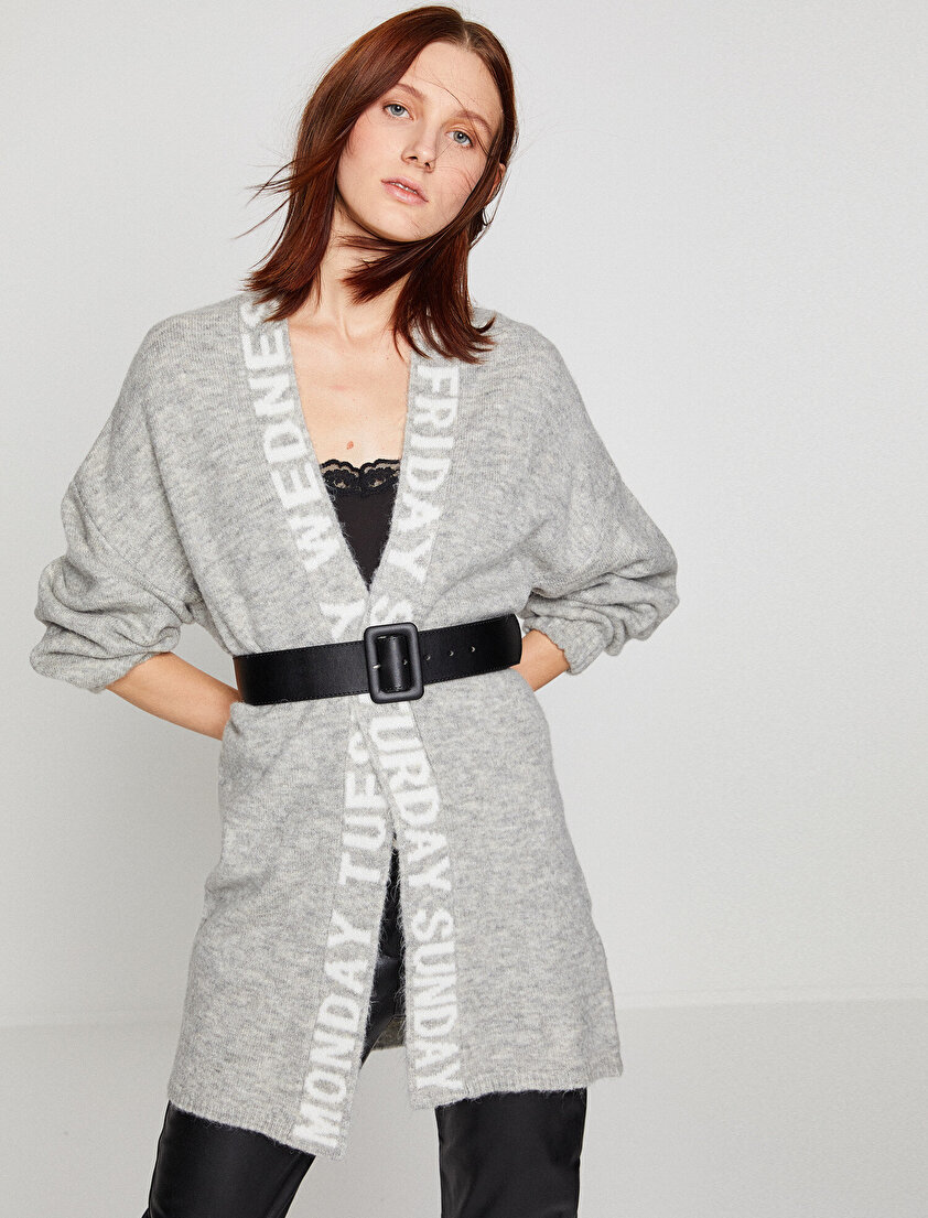 Yazılı Baskılı Hırka