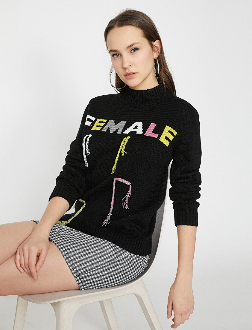 Yazılı Baskılı Kazak