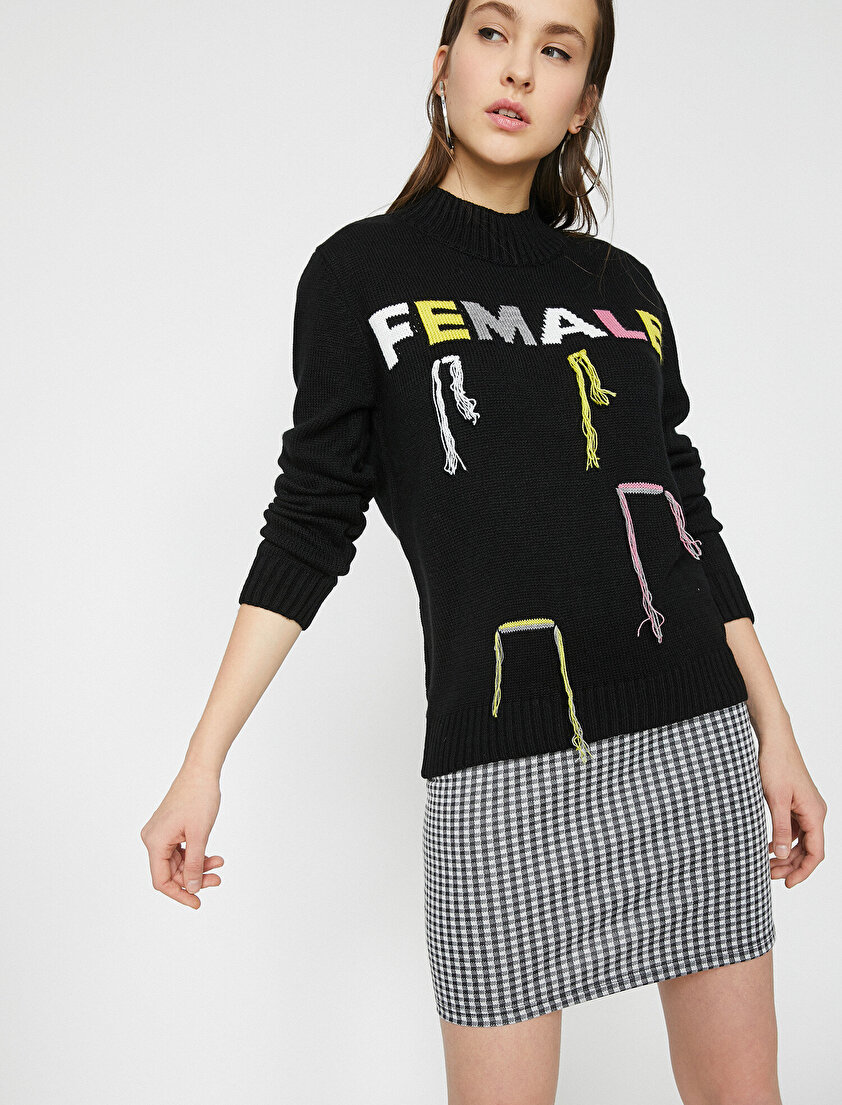 Yazılı Baskılı Kazak