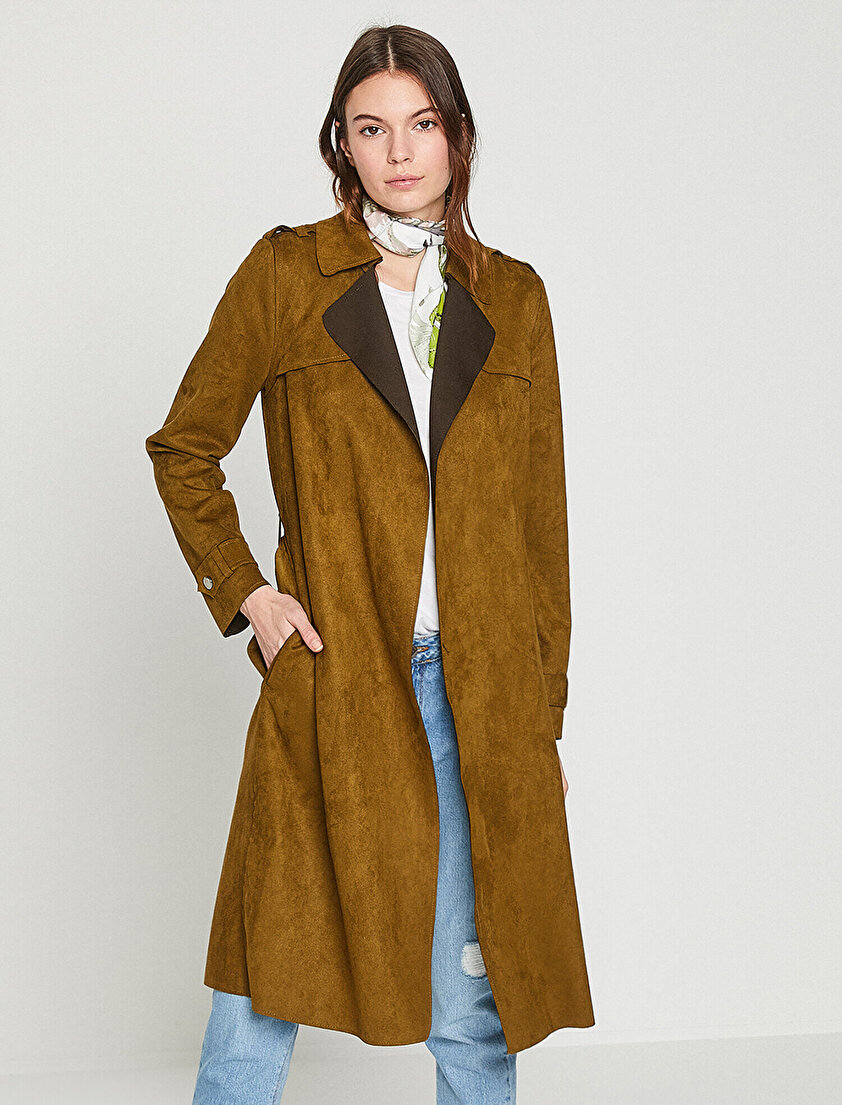 Beli Bağlamalı Trençkot