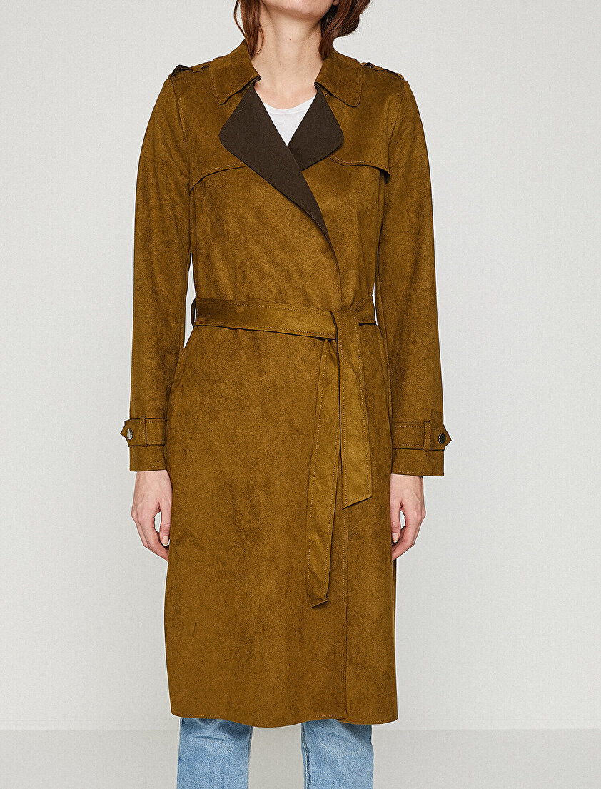 Beli Bağlamalı Trençkot