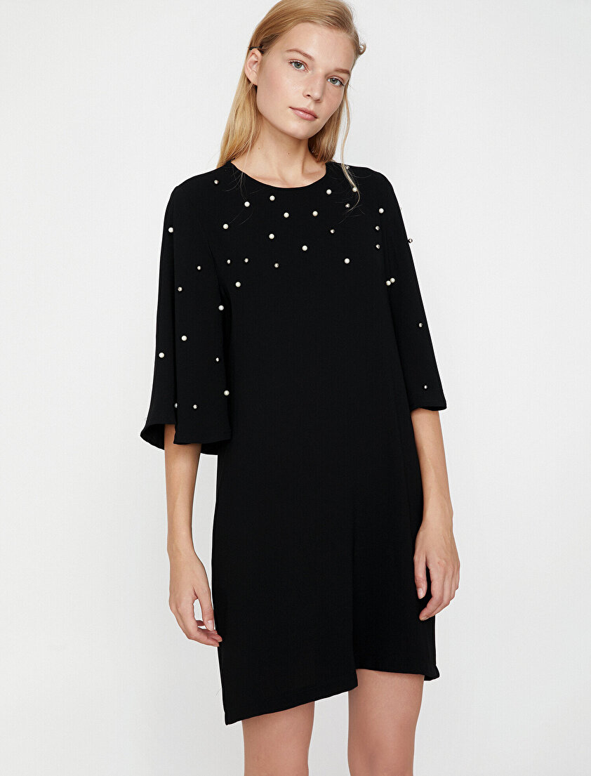 İnci Detaylı Elbise