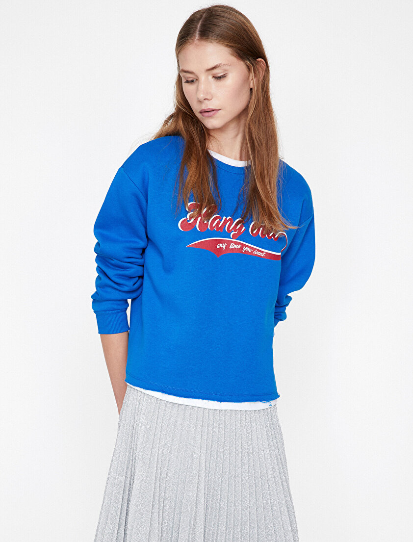 Yazılı Baskılı Sweatshirt