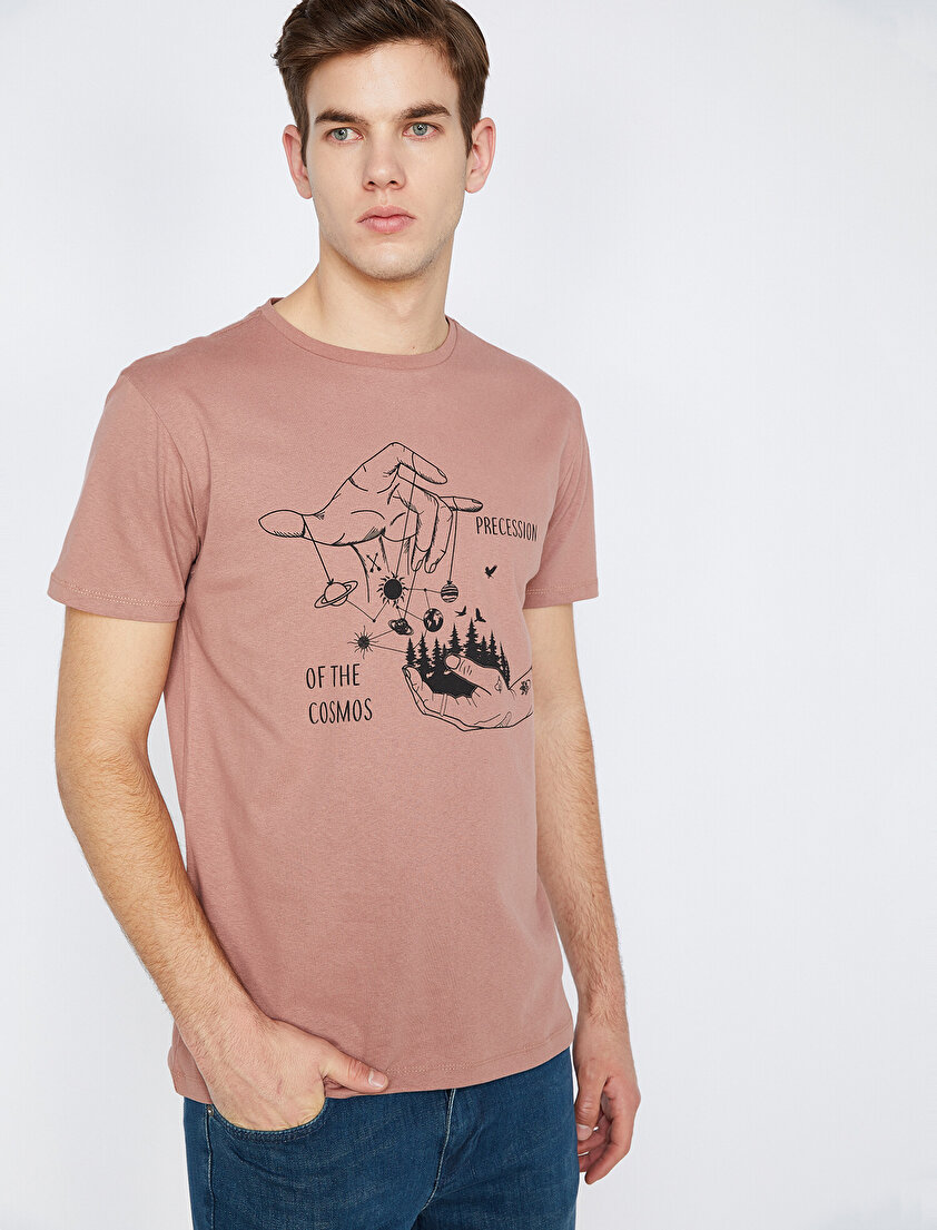 Koton Yazılı Baskılı T-Shirt. 1
