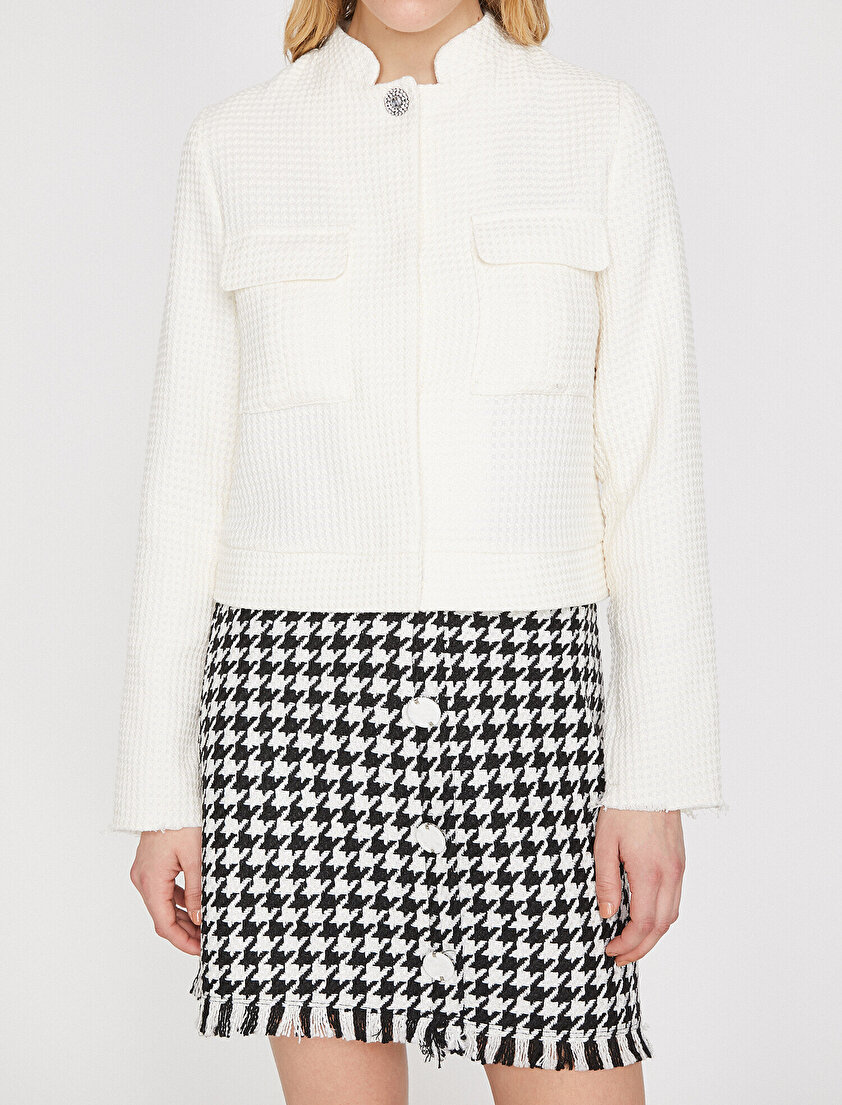 Düğme Detaylı Mont