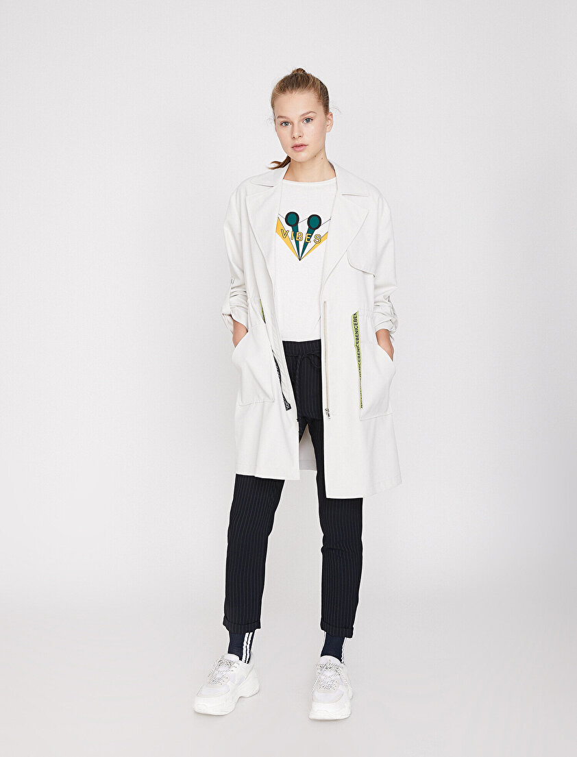 Beli Bağlamalı Trençkot