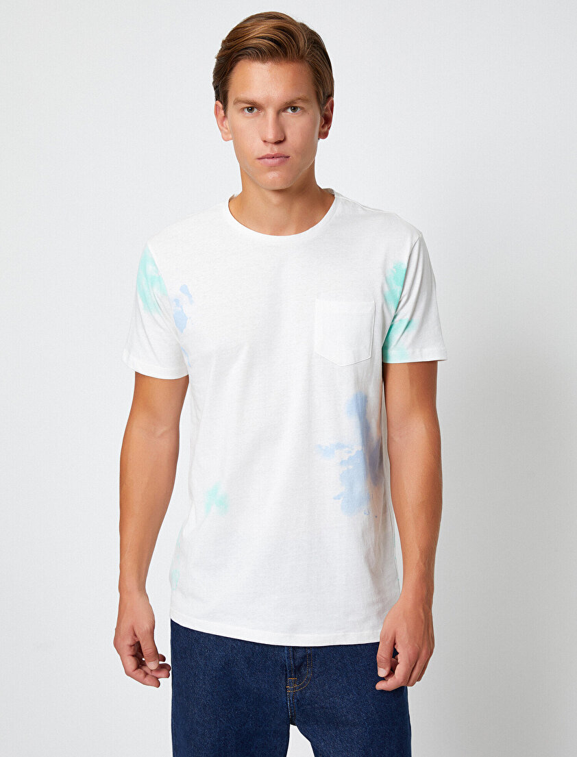 Bisiklet Yaka Batik Tişört