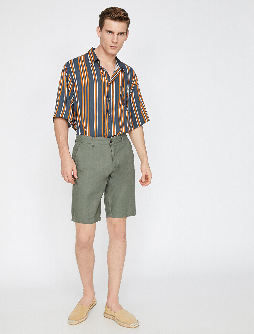 Cep Detaylı Slim Fit Şort