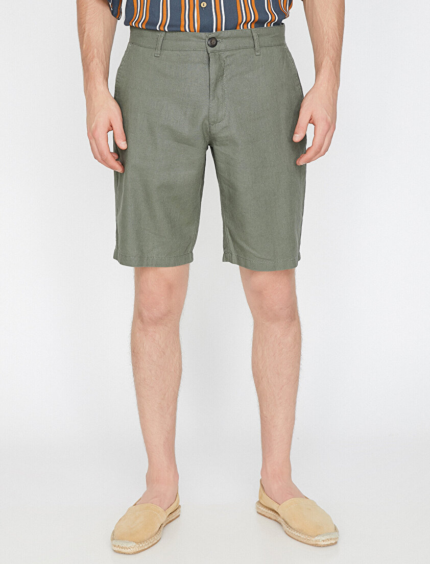 Cep Detaylı Slim Fit Şort