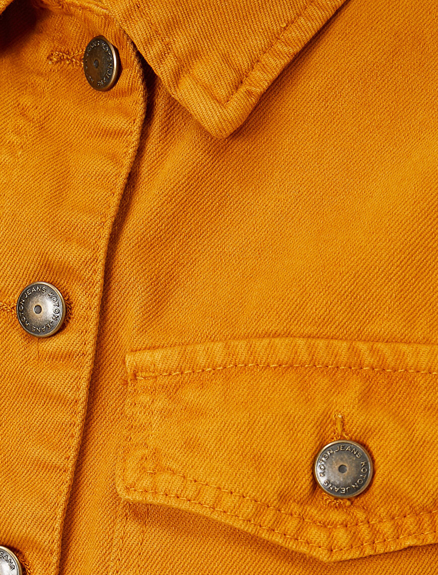 Cep Detaylı Jean Ceket