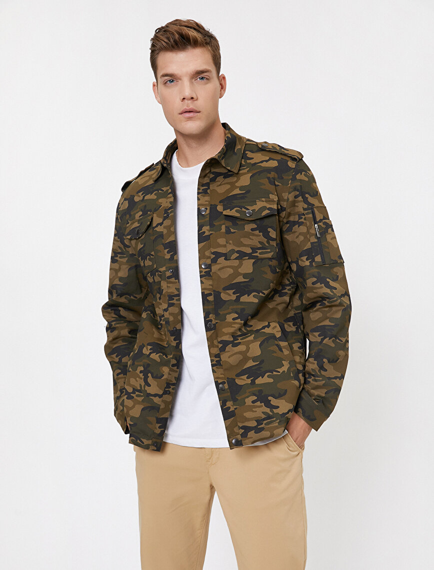 Camouflage Patterned Coat