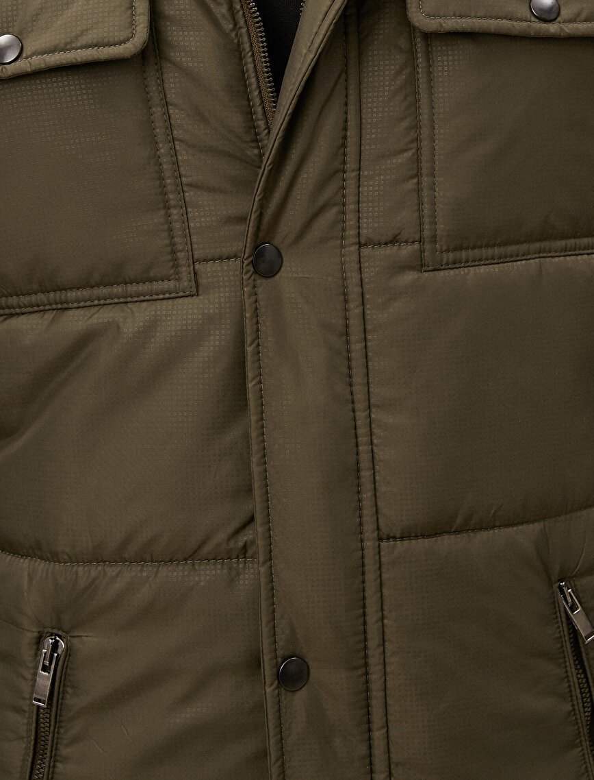 Zipper Detailed Coat