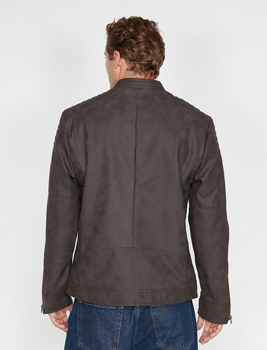 Leather Look Coat