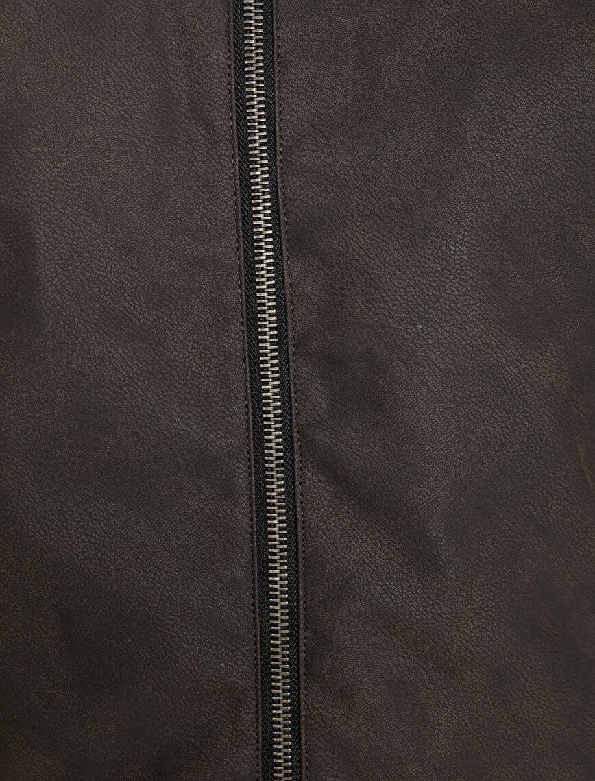 Leather Look Coat