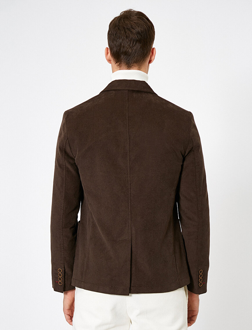 Button Detailed Blazer Jacket
