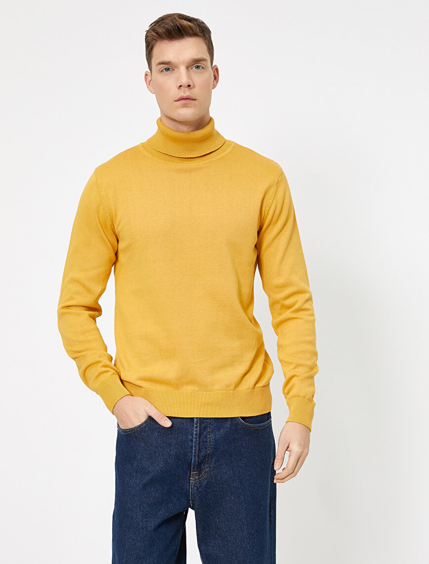 mustard turtle neck jumper