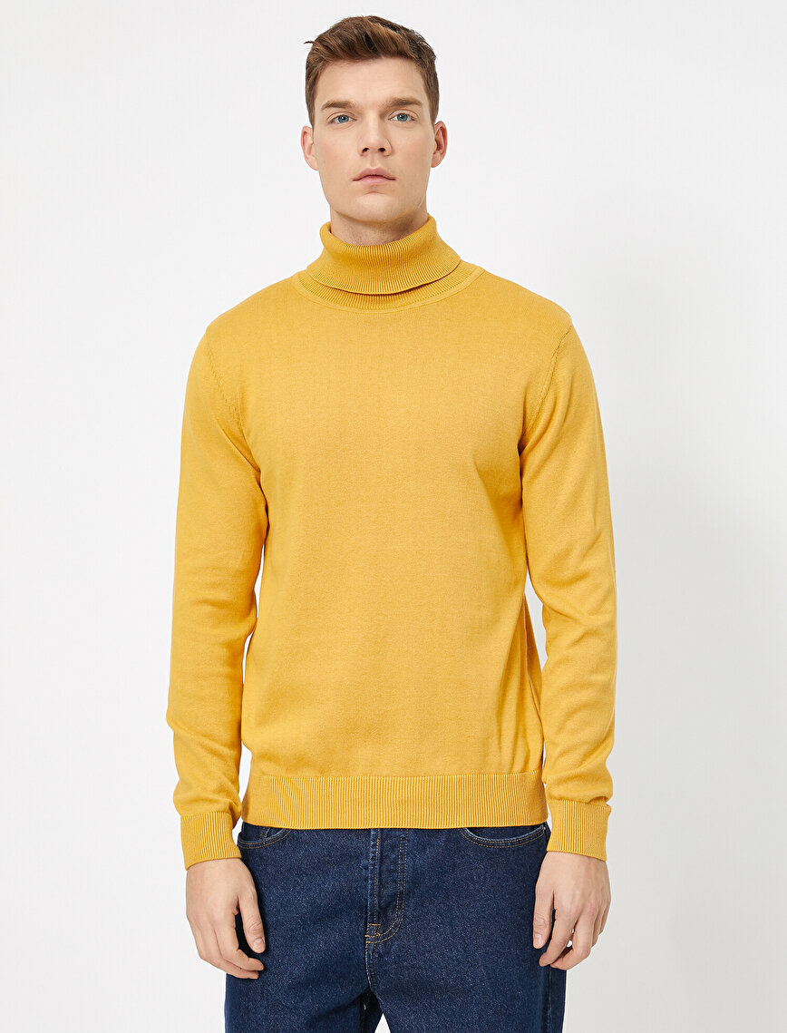 mustard turtle neck jumper