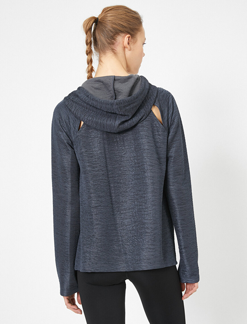Hooded Cut-Out Detail Sweatshirt
